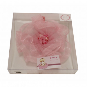 COCCARDA RIGHE D25 cm - rosa