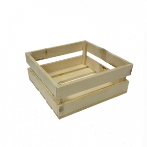 CASSETTA LEGNO 26x26xh11cm - naturale