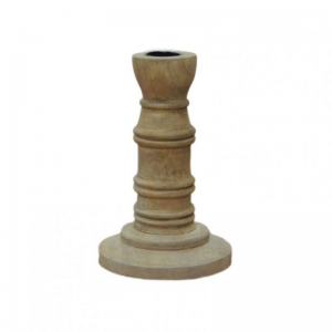 CANDELABRO LEGNO D10 H15 cm - natural