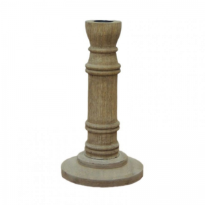 CANDELABRO LEGNO D11 H20 cm - natural