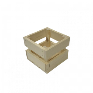 CASSETTA LEGNO 1 VASO 13x13xh11cm-natura