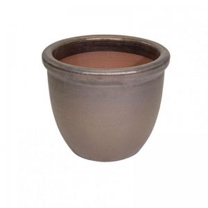 VASO CERAMIC.SMALT. D50 H39 - bronze