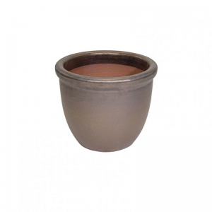 VASO CERAM.SMALT. D39 H30 - bronze
