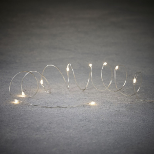 FASCIO LUCI 30 LED 3mt white -batteria