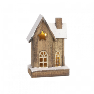 CASA C/LUCI 19X12XH31 cm - brown