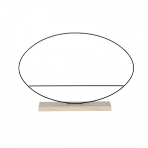 STRUTTURA OVALE c/base 55XH36cm - black
