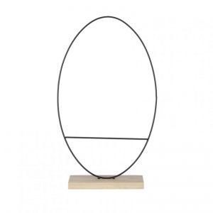 STRUTTURA OVALE c/base 34XH57cm - black