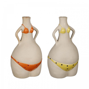VASO BIKINI 14X13XH25,5 cm-yellow/orange