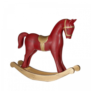 CAVALLO A DONDOLO 50X10,5 H42cm - red