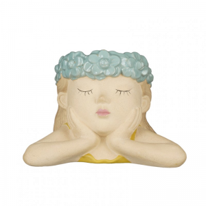 VASO DONNA CERAM.23,5X20,5XH17 - l.blue