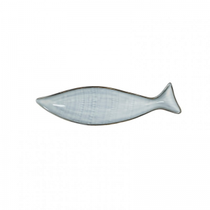 PIATTO PESCE ceramica 30X8 H2 -grey
