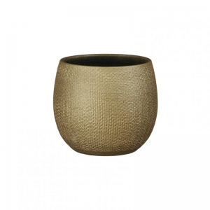 VASO PORTO terrac D16 H16cm -gold metall