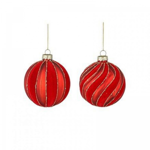 SFERA vetro DA APP. D8 2ass. - red
