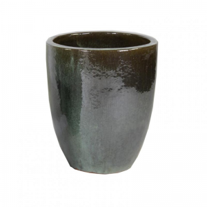 VASO  Egg CERAMICA D45H54 -moss green