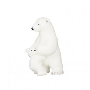 ORSO POLARE C/CUCCIOLO 27X22 H42 - white