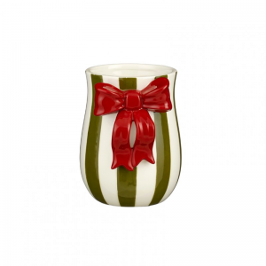 VASO FIOCCO ceram.15X13 H17-dark green
