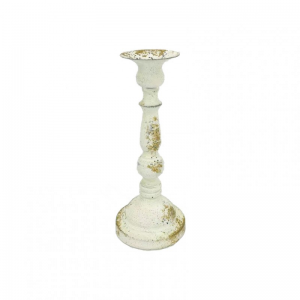 CANDELABRO metallo.D12 H29.5-sbiancato