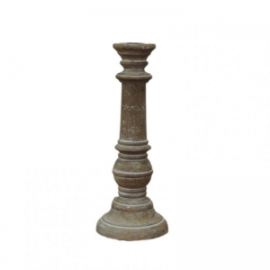 CANDELABRO LEGNO D12 H30 cm - sbiancato