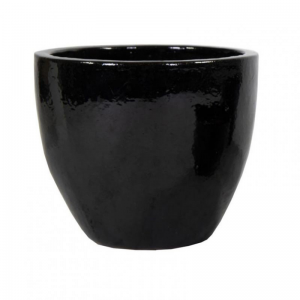 VASO Egg CERAMICA D60 H52 - shiny black