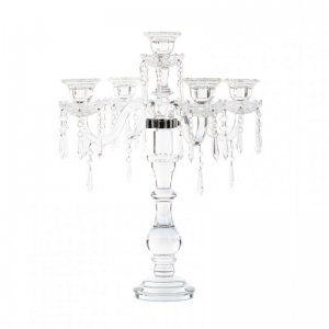 CANDELABRO cristallo H58cm -5fuochi