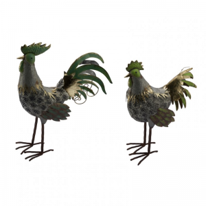 GALLO/GALLINA MET. 15,5X41X56 cm