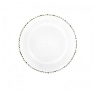 SOTTOPIATTO D32 cm - trasparente/oro