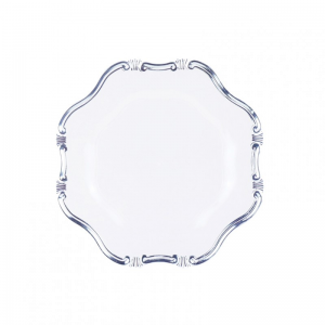 SOTTOPIATTO D35 cm - trasparente/argento