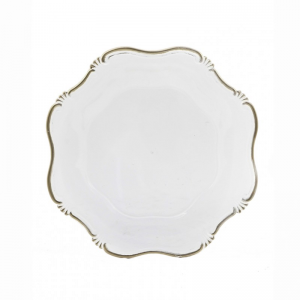 SOTTOPIATTO D35 cm - trasparente/oro