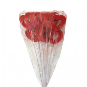 S/12 CUORI CON STECCO 5,5X5,5