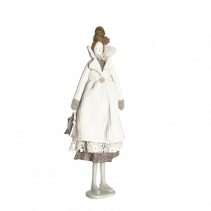 BAMBOLA C/CAPPOTTO E STELLA H48 cm-avori