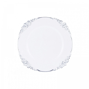 SOTTOPIATTO D35 cm - trasp./argento