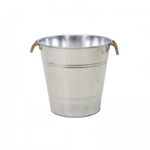 SECCHIELLO MET.manici corda D46 H44-silv