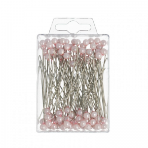 SPILLI C/PERLA 6MM 65MM 100pz - rosa