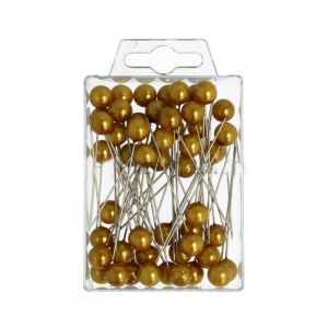 SPILLI C/PERLA 10MM 60MM 50 pz - oro