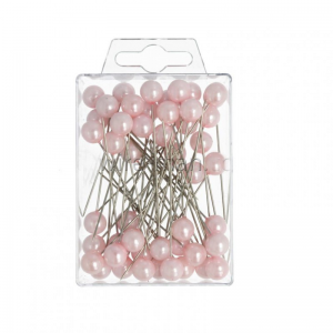 SPILLI C/PERLA 10MM 60MM 50 pz - rosa