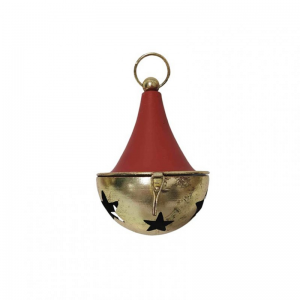 BUBBOLO MET. DA APP. 15X26cm - rosso/oro