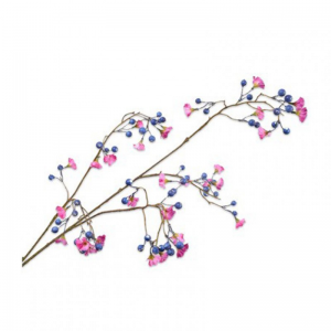 BACCA/FIORI RAMO H96cm SI - blu/purple