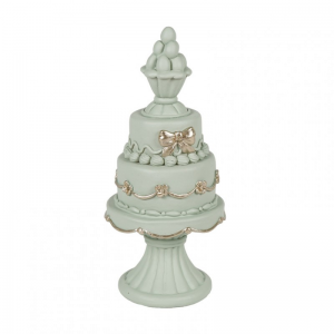 DOLCE RESINA D14 H31cm - verde/oro