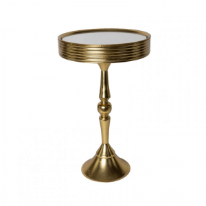 ALZATA MET. C/SPECCHIO D40 H56 CM - oro