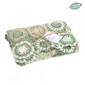 RUNNER CROCHEA 128cmX19cm-smeraldo