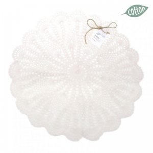 TOVAGLIETTA CROCHEA D40cm - avorio