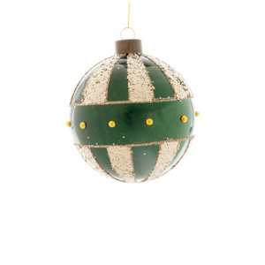 SFERA VETRO BEADS D8cm - verde