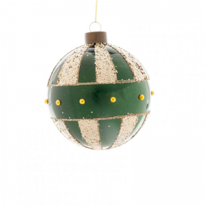 SFERA VETRO BEADS D10cm - verde