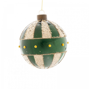 SFERA VETRO BEADS D12cm - verde