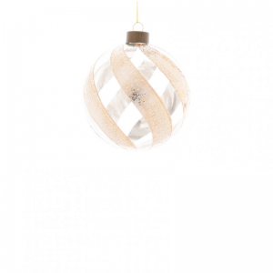 SFERA VETRO STRIPE D8cm - oro