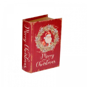SCATOLA/LIBRO BABBO NATALE 13X6X17cm