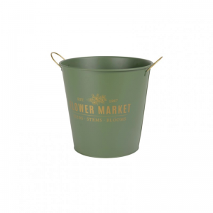 SECCHIELLO METALLO D13 H12cm - verde