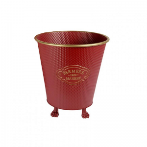 SECCHIELLO METALLO D35 H33cm - rosso