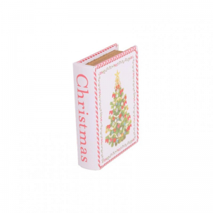 SCATOLA/LIBRO ALBERO NATALE 17X12X4cm