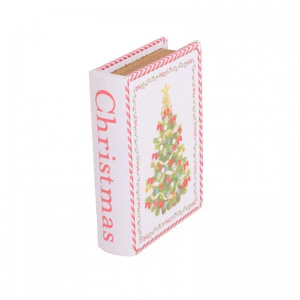 SCATOLA/LIBRO ALBERO NATALE 27X22X7cm